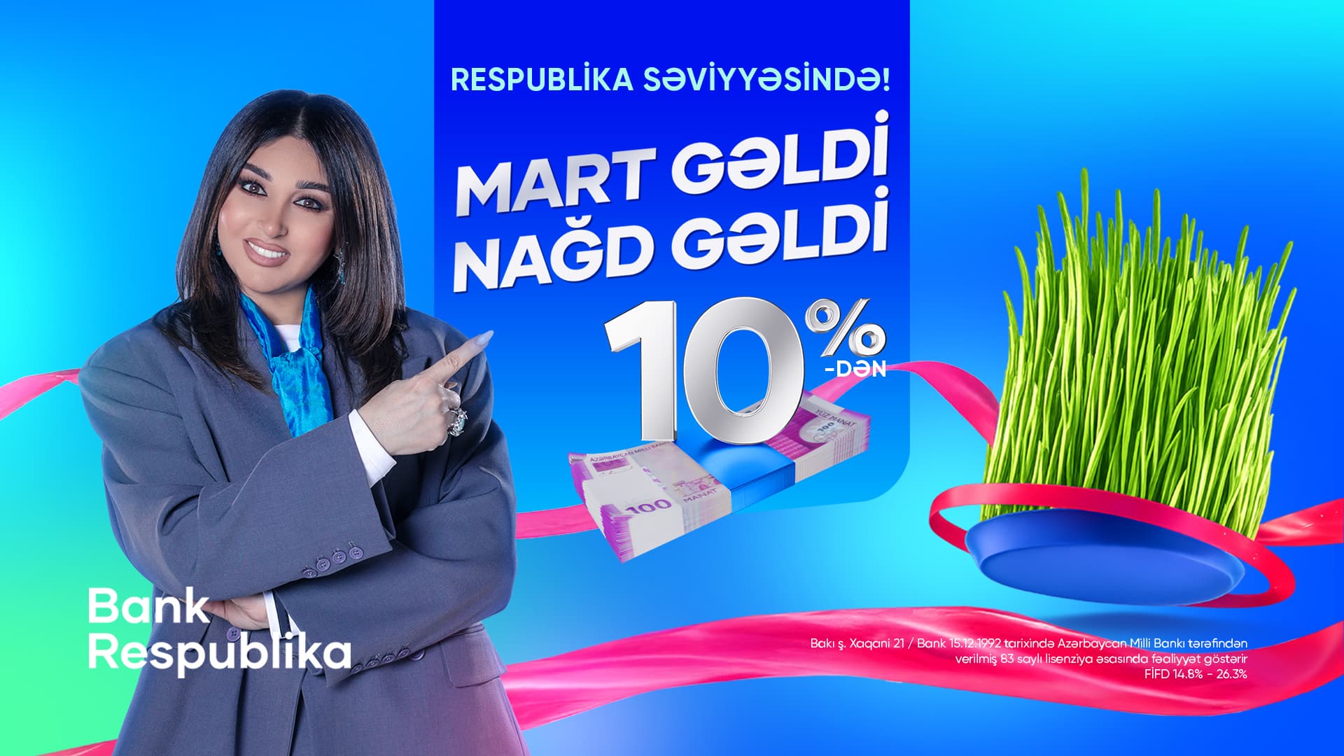 “Mart gəldi, nağd gəldi” — Bank Respublikadan sərfəli kredit təklifi