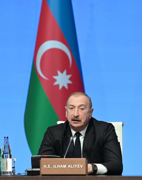 Prezident İlham Əliyev Cənub Qaz Dəhlizi Məşvərət Şurası çərçivəsində nazirlərin 12-ci və Yaşıl Enerji Məşvərət Şurası çərçivəsində nazirlərin 4-cü iclaslarında çıxış edib - Şəkil 15
