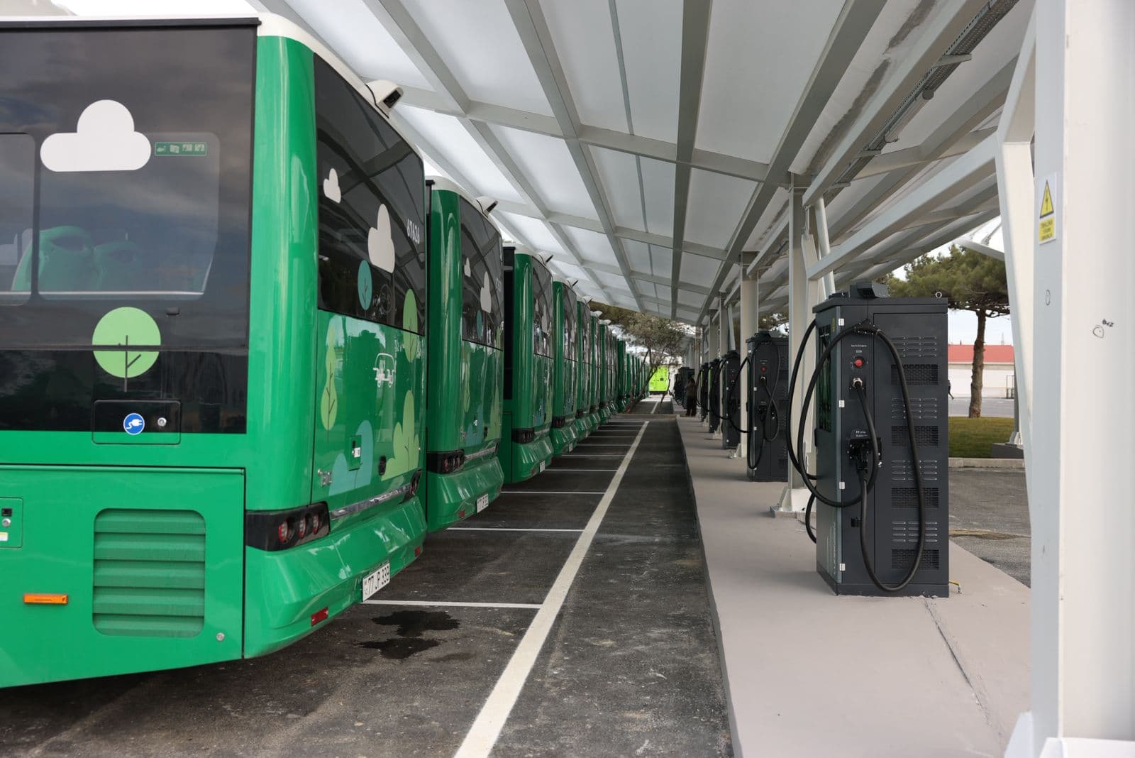 Bakı şəhərində “Albalılıq elektrik avtobus deposu” istifadəyə verilib - Şəkil 7