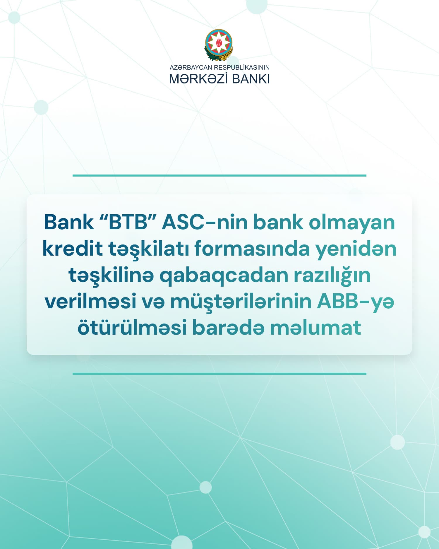 “BTB Bank” BOKT-a çevrilir – Mərkəzi Bank razılıq verdi - Şəkil 1
