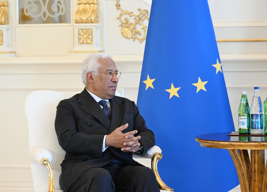 Prezident İlham Əliyevin Avropa İttifaqı Şurasının Prezidenti ilə təkbətək görüşü keçirilib - Şəkil 1