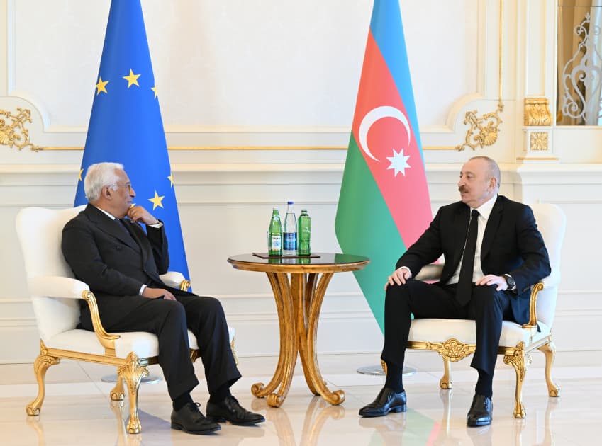 Prezident İlham Əliyevin Avropa İttifaqı Şurasının Prezidenti ilə təkbətək görüşü keçirilib