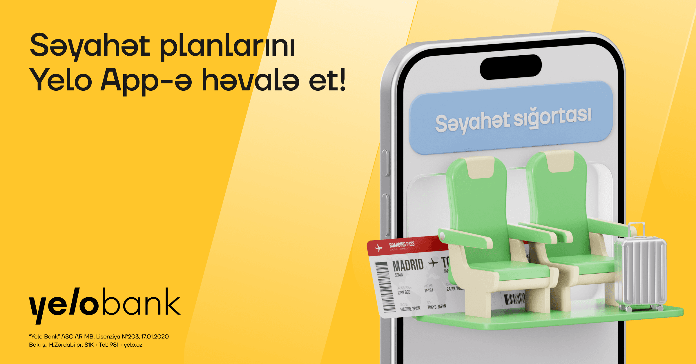 Səyahət planlarını Yelo App-ə həvalə et! - Şəkil 1