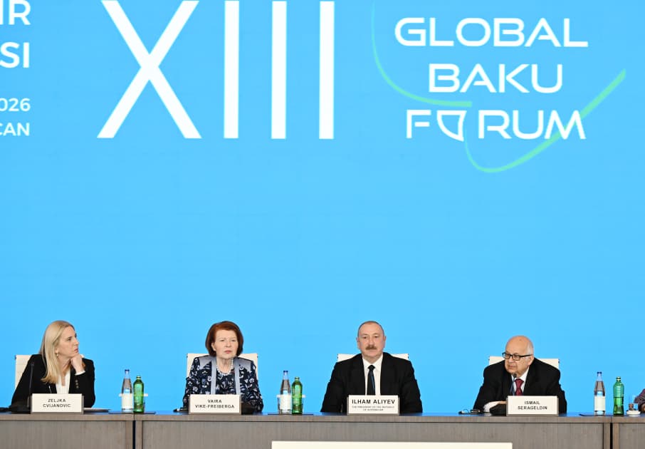 Prezident İlham Əliyev XIII Qlobal Bakı Forumun açılış mərasimində çıxış edib - Şəkil 3