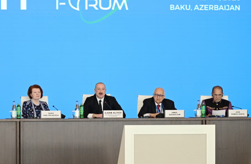 Prezident İlham Əliyev XIII Qlobal Bakı Forumun açılış mərasimində çıxış edib - Şəkil 4