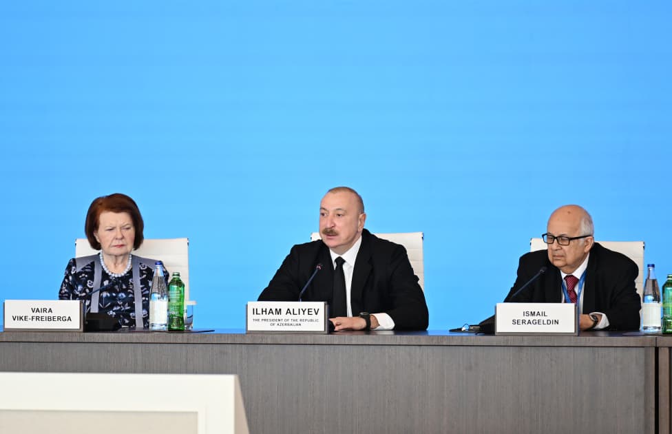 Prezident İlham Əliyev XIII Qlobal Bakı Forumun açılış mərasimində çıxış edib - Şəkil 5
