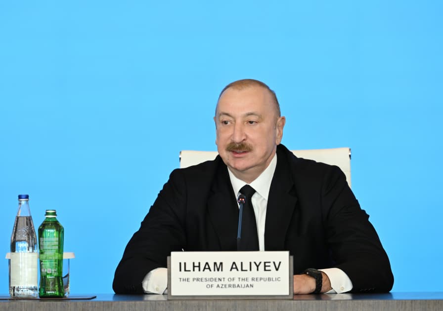 Prezident İlham Əliyev XIII Qlobal Bakı Forumun açılış mərasimində çıxış edib - Şəkil 9
