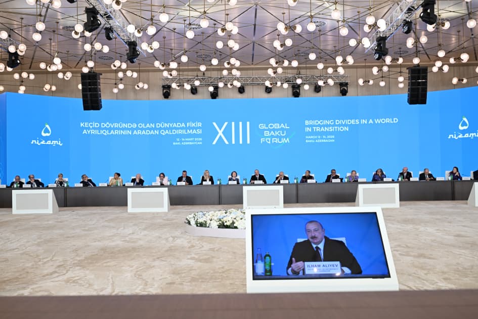 Prezident İlham Əliyev XIII Qlobal Bakı Forumun açılış mərasimində çıxış edib - Şəkil 10