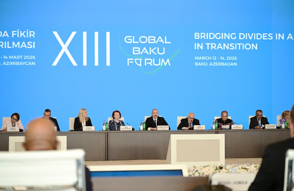 Prezident İlham Əliyev XIII Qlobal Bakı Forumun açılış mərasimində çıxış edib - Şəkil 14