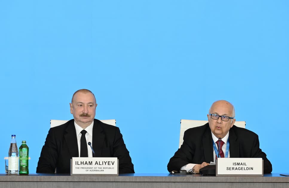 Prezident İlham Əliyev XIII Qlobal Bakı Forumun açılış mərasimində çıxış edib - Şəkil 21