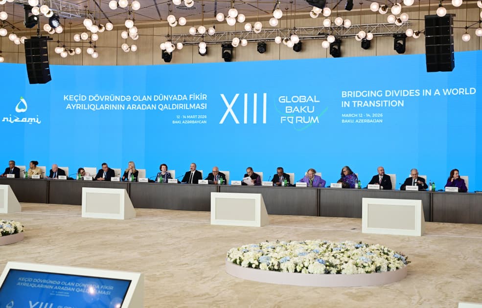 Prezident İlham Əliyev XIII Qlobal Bakı Forumun açılış mərasimində çıxış edib - Şəkil 22