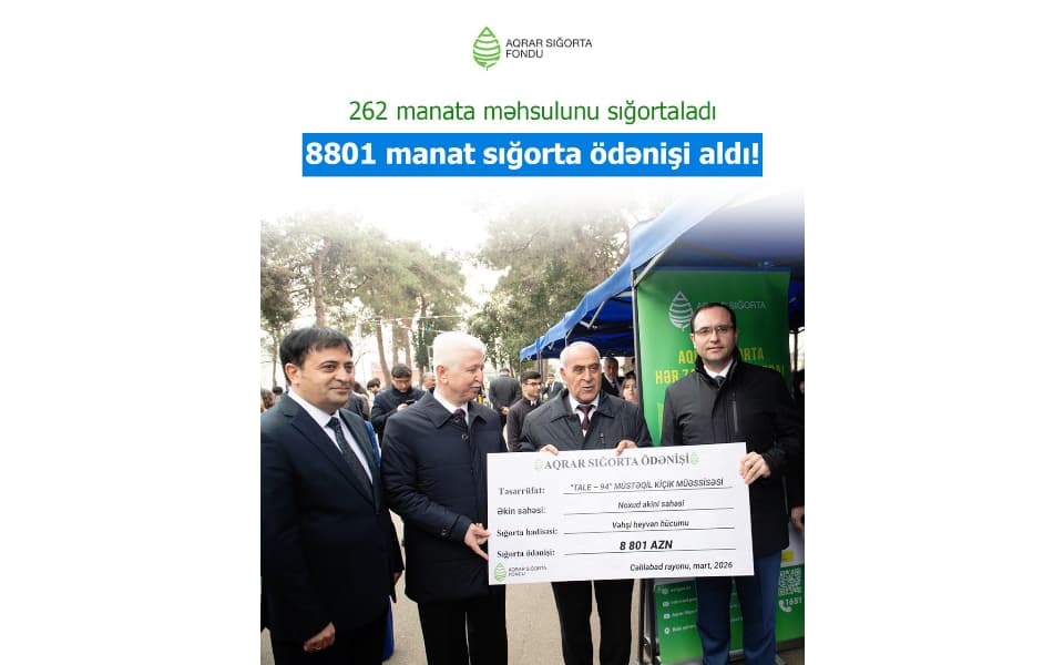 Azərbaycanda dövlət dəstəkli aqrar sığortadan ilk dəfə noxud sahəsi faydalanıb