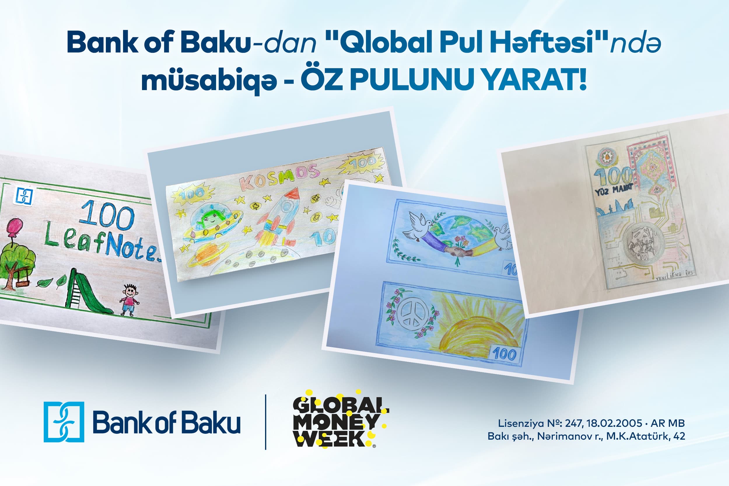 “Qlobal Pul Həftəsi”ndə Bank of Baku-dan yaradıcı müsabiqə - ÖZ PULUNU YARAT! - Şəkil 1