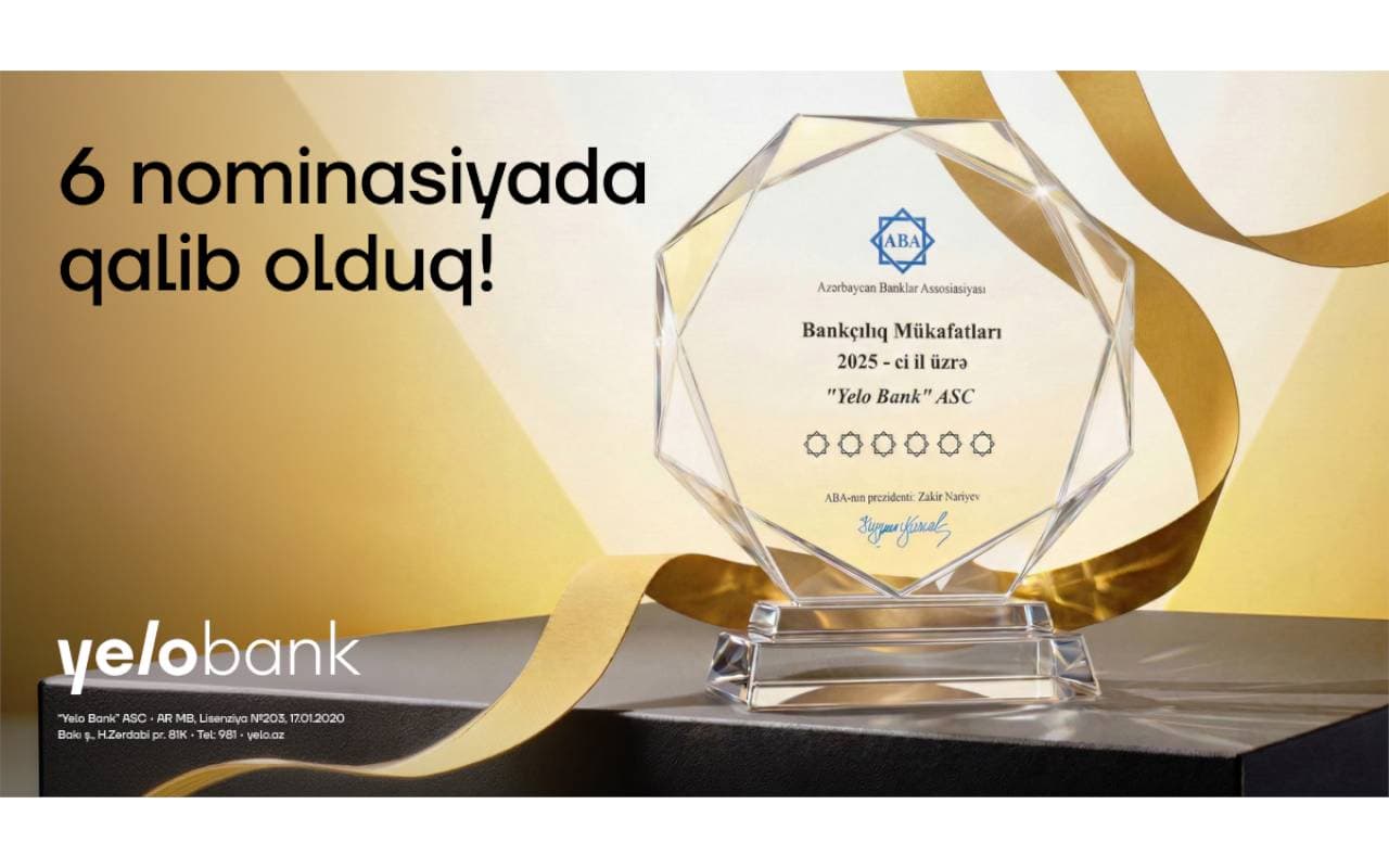 Yelo Bank 6 nominasiya üzrə qalib seçildi