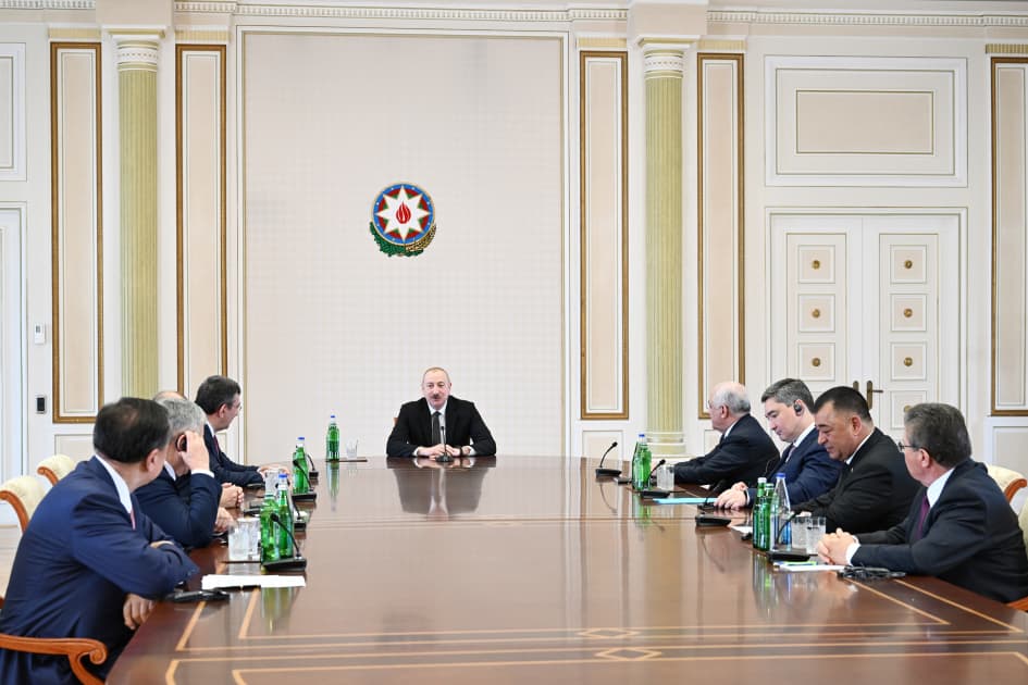 Prezident İlham Əliyev Türk Dövlətləri Təşkilatına üzv dövlətlərin hökumət başçılarının görüşünün iştirakçılarını qəbul edib - Şəkil 18