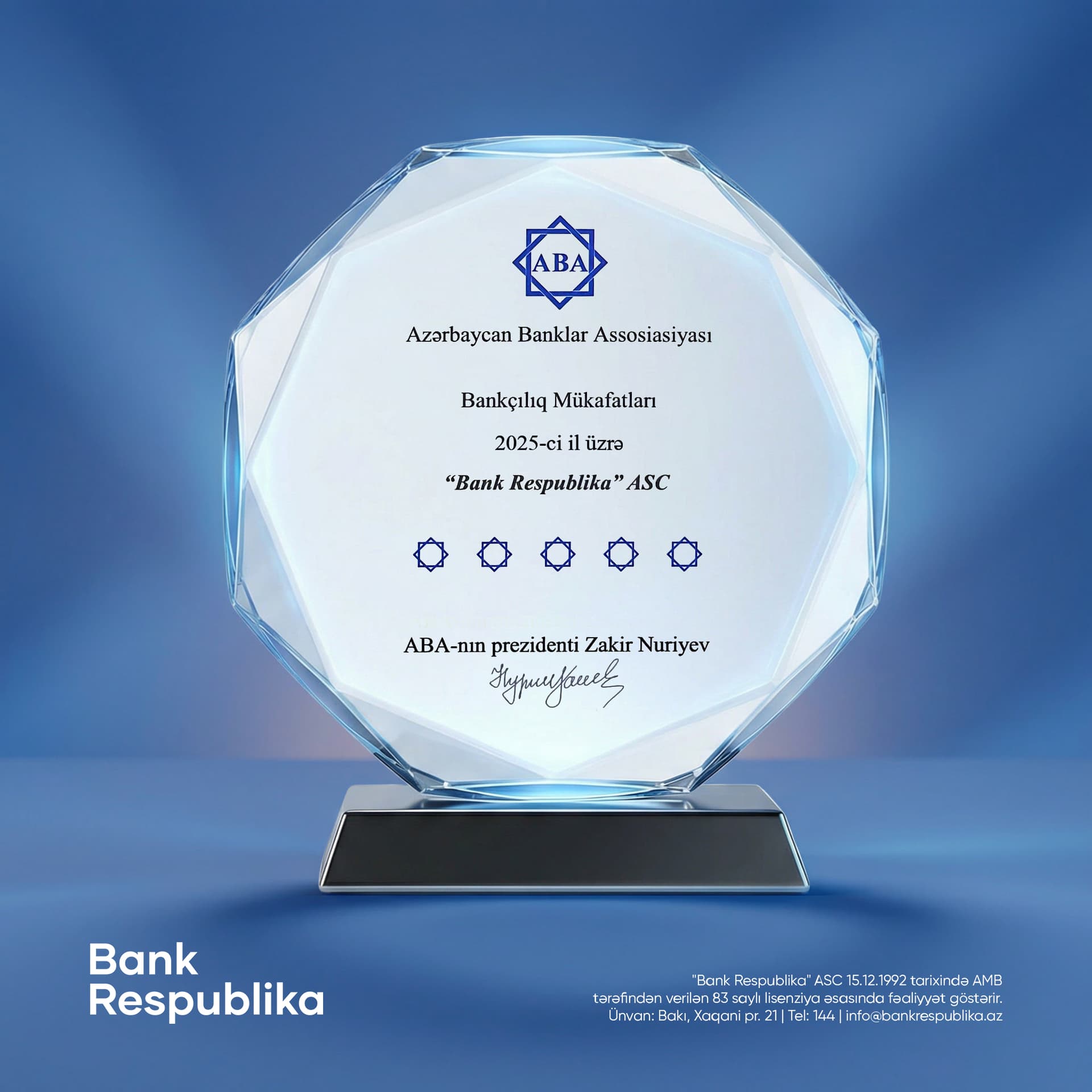 Bank Respublika-nın sosial, təhsil və innovasiya sahəsində layihələri mükafata layiq görülüb - Şəkil 1