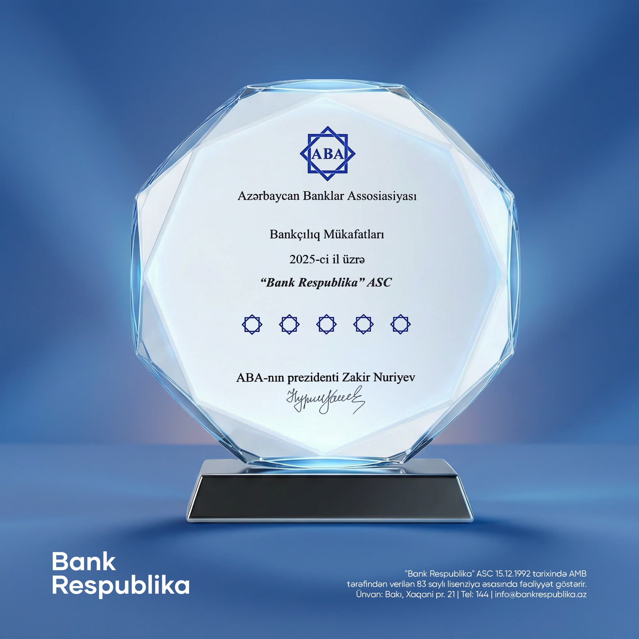 Bank Respublika-nın sosial, təhsil və innovasiya sahəsində layihələri mükafata layiq görülüb - Şəkil 1