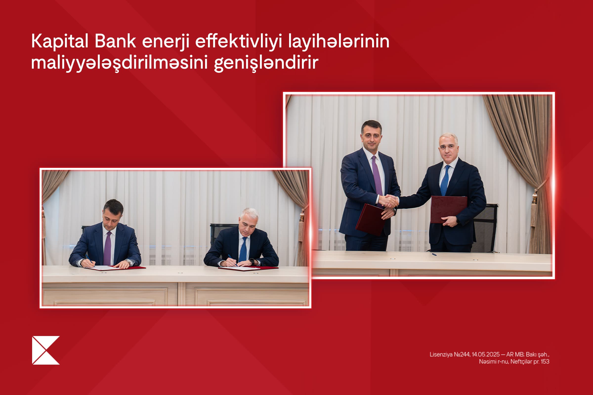Kapital Bank enerji effektivliyi layihələrinin maliyyələşdirilməsini genişləndirir