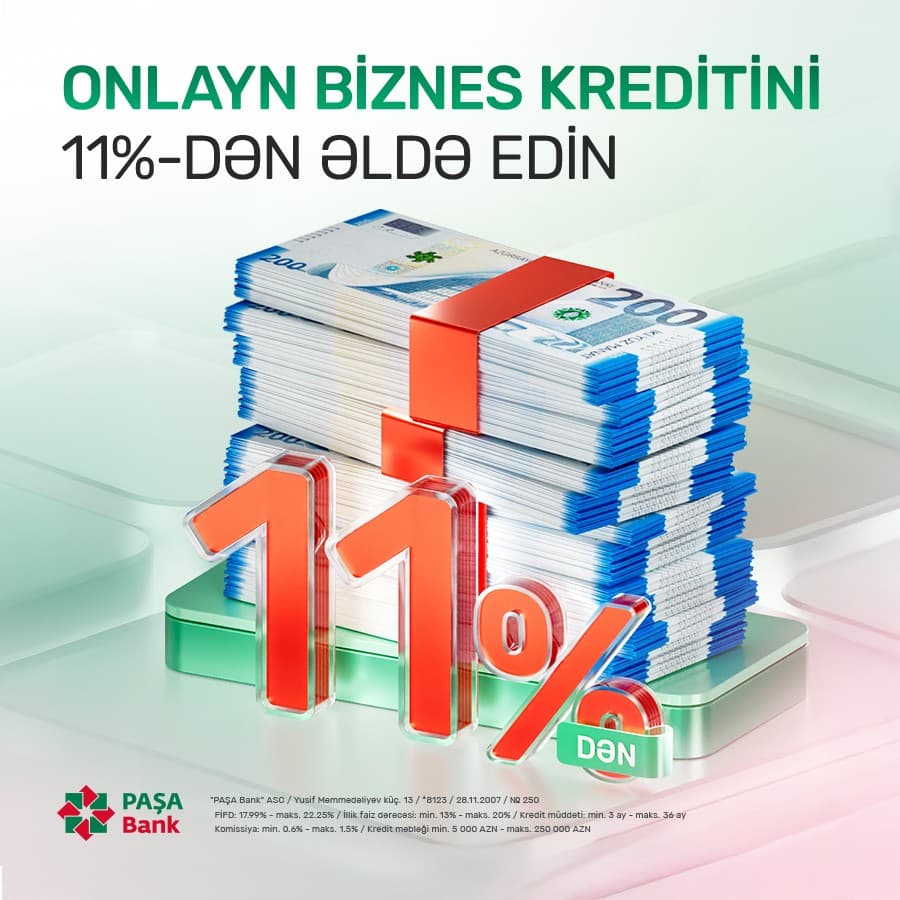 PAŞA Bank-dan sahibkarlar üçün yeni kredit kampaniyası - Şəkil 1