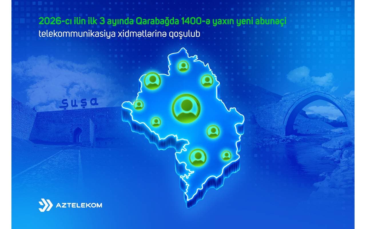 Qarabağda 9 şəhər və onlarla kənd internetlə təmin olunub