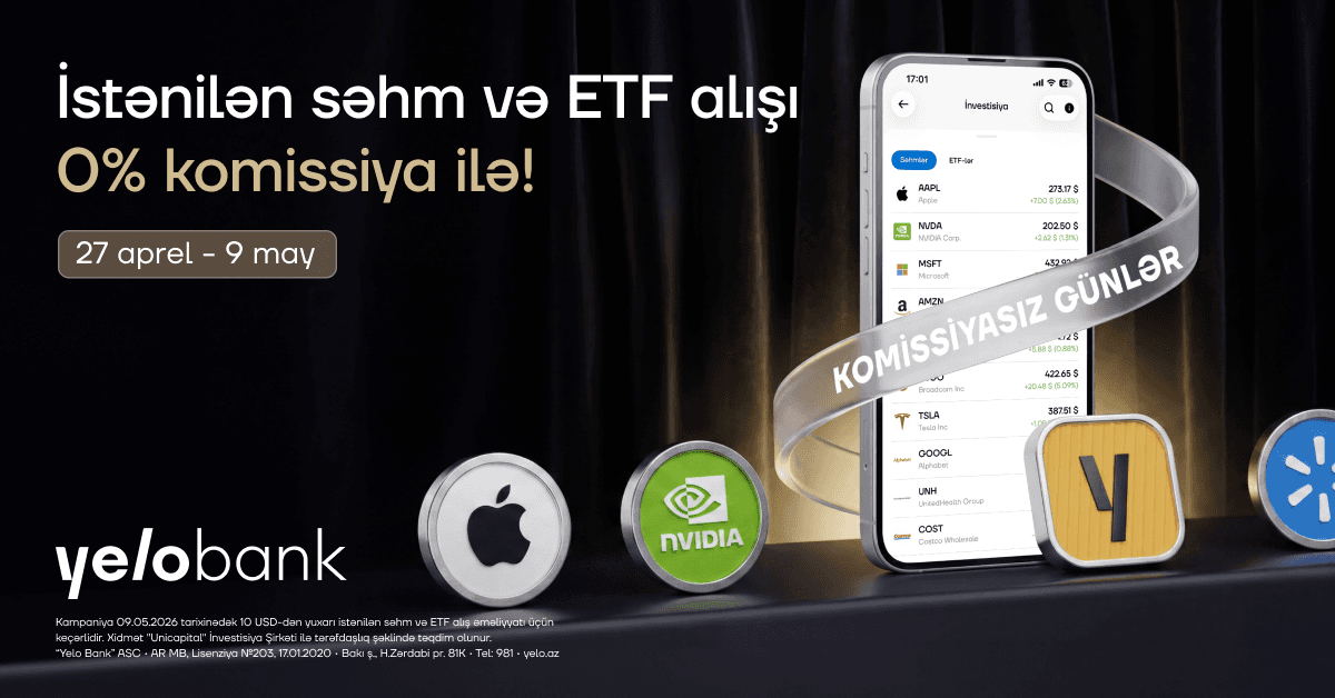 Yelo Invest-də komissiyasız alış günləri yenidən başladı! - Şəkil 1