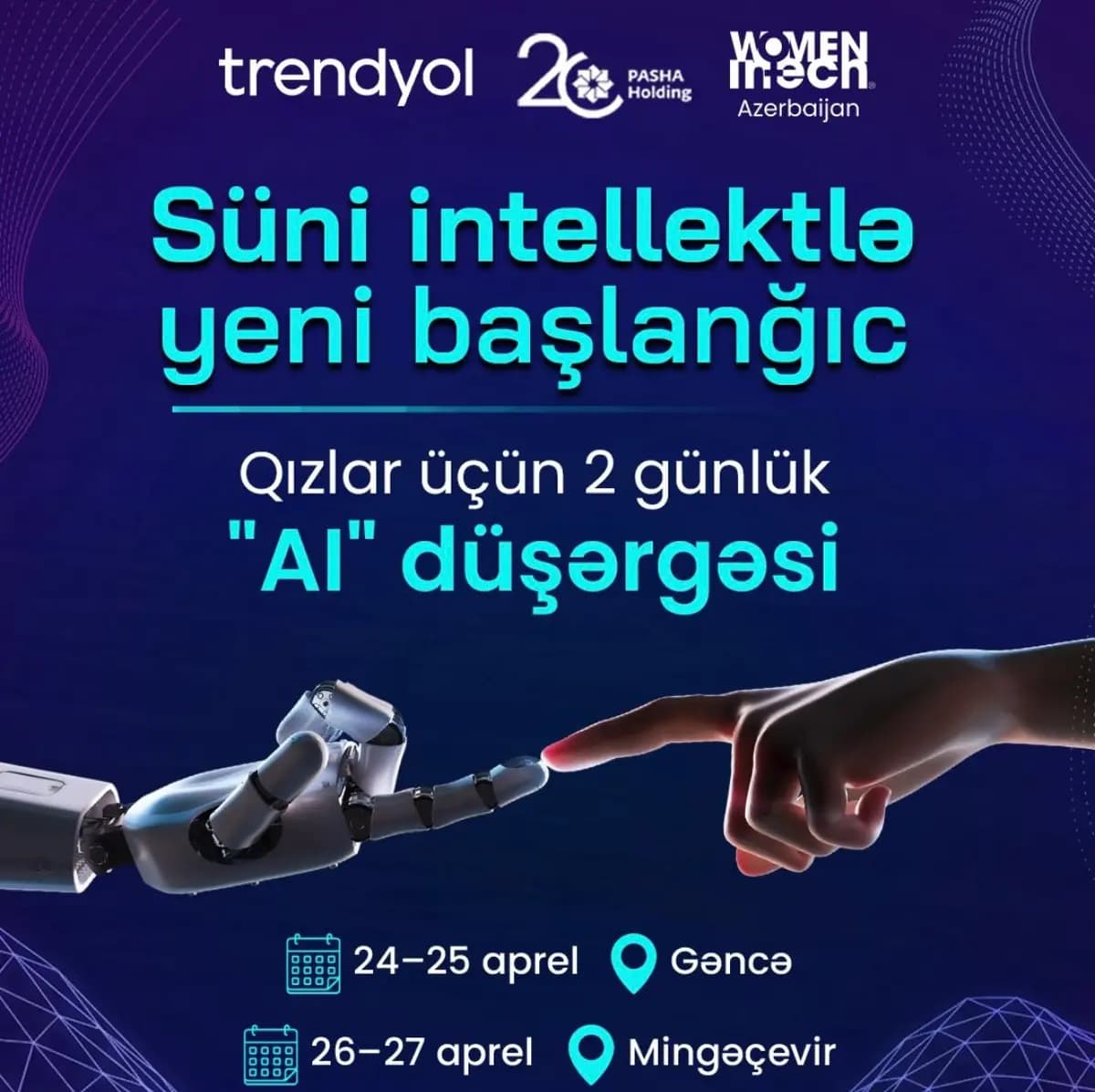 Süni intellektlə yeni başlanğıc: Region gənc qadınları üçün 2 günlük intensiv AI düşərgəsi keçirilib - Şəkil 1