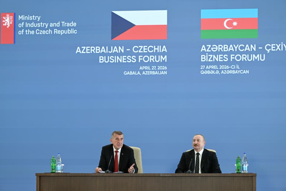 Prezident İlham Əliyevin və Andrey Babişin iştirakı ilə Azərbaycan-Çexiya biznes-forumu keçirilib - Şəkil 4