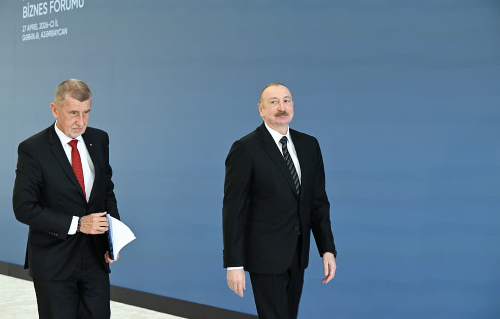 Prezident İlham Əliyevin və Andrey Babişin iştirakı ilə Azərbaycan-Çexiya biznes-forumu keçirilib - Şəkil 18