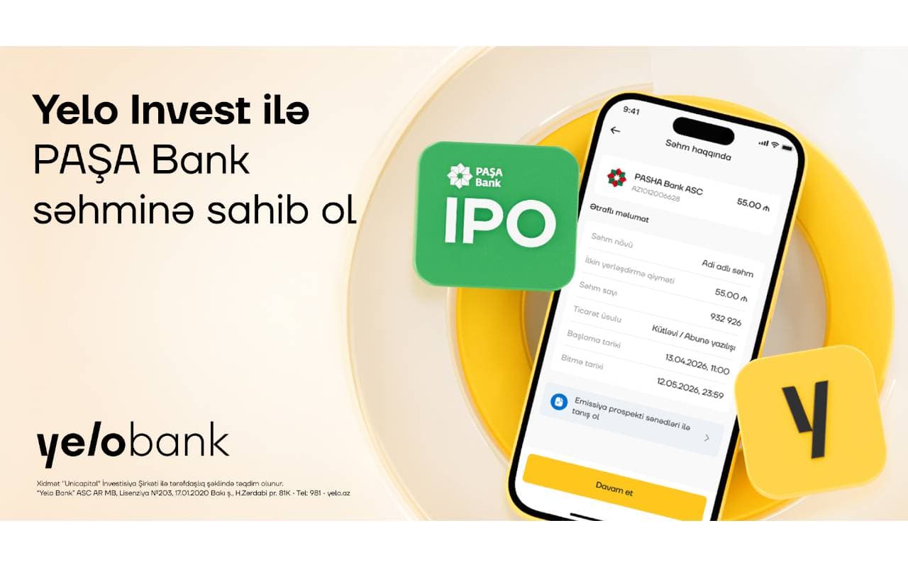 Yelo Invest ilə PAŞA Bank-ın səhmdarı ol