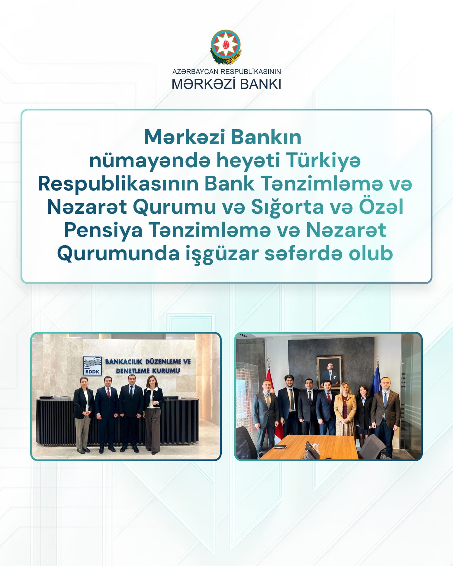Azərbaycan və Türkiyə arasında bank-sığorta əməkdaşlığı müzakirə edilib - Şəkil 1