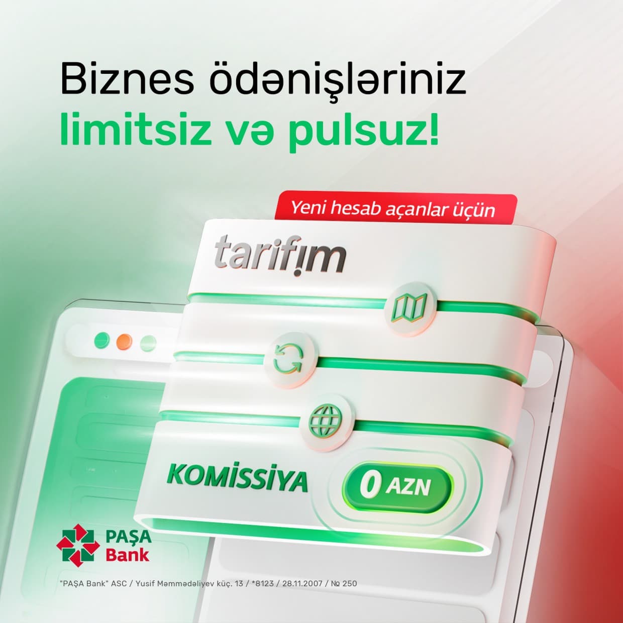 PAŞA Bank-dan sahibkarlar üçün 3 ay komissiyasız və limitsiz biznes ödənişləri - Şəkil 1