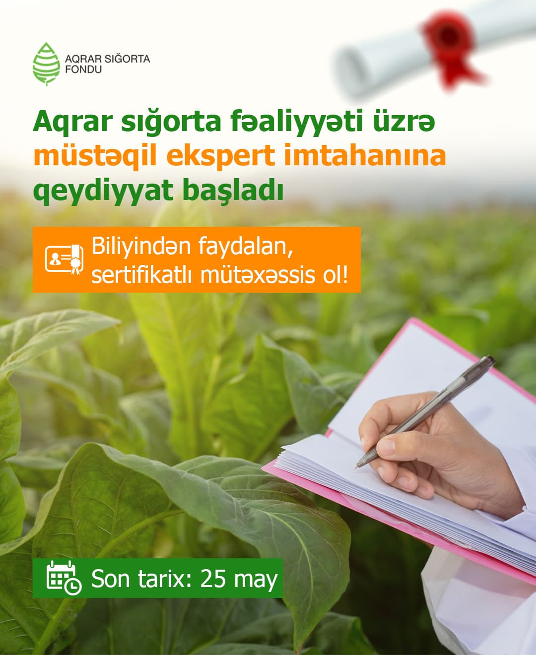 Aqrar Sığorta Fondu Müstəqil Ekspert Sertifikatı üzrə Yeni Təlimlərə Başlayır - Şəkil 1