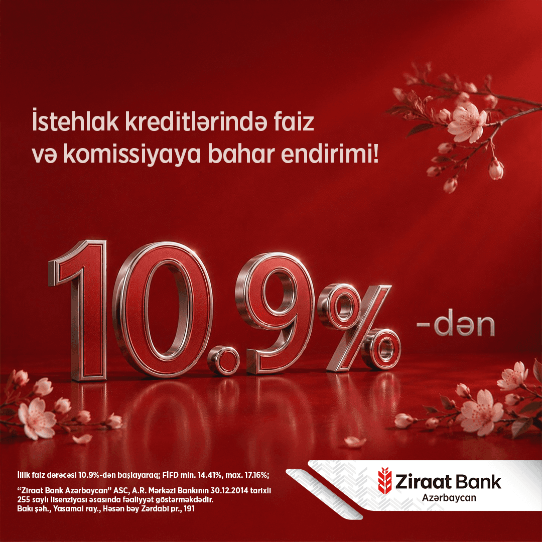 Ziraat Bank Azərbaycan istehlak kreditləri üzrə bahar kampaniyasının müddətini uzadıb - Şəkil 1