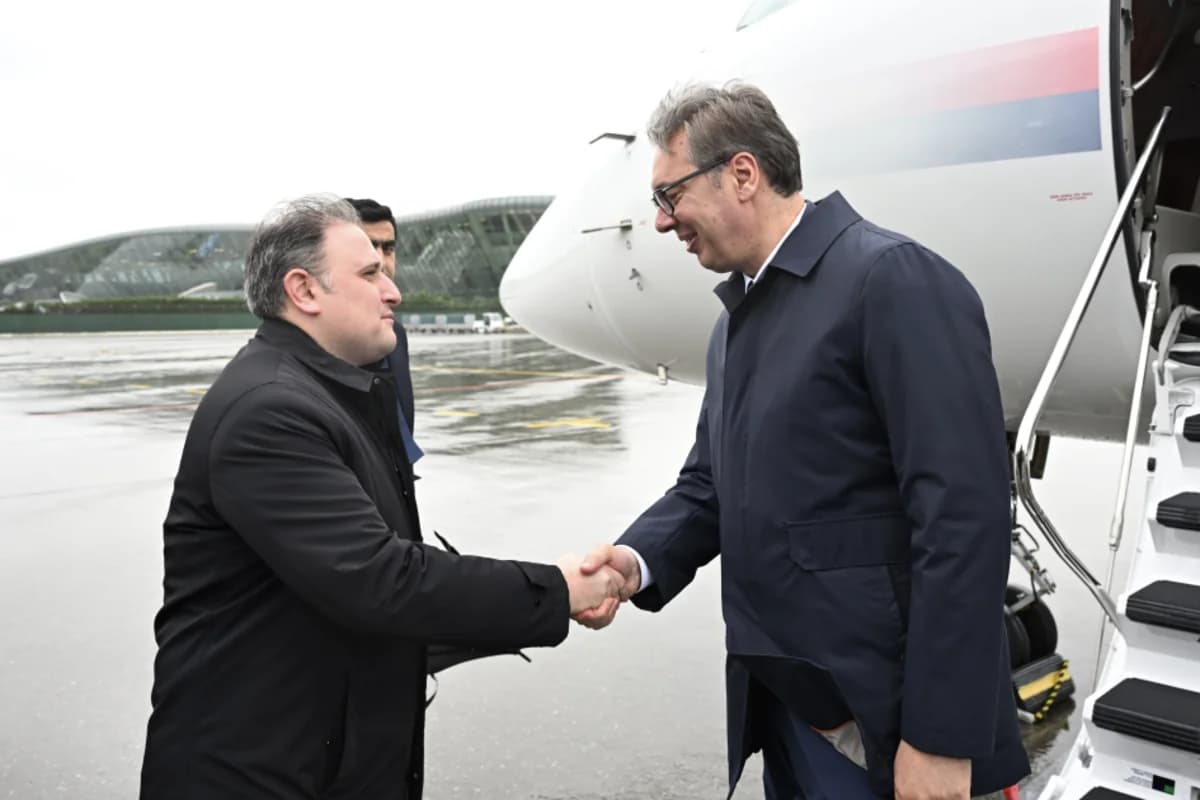 Serbiya Prezidenti Aleksandar Vuçiç Azərbaycana səfər edib