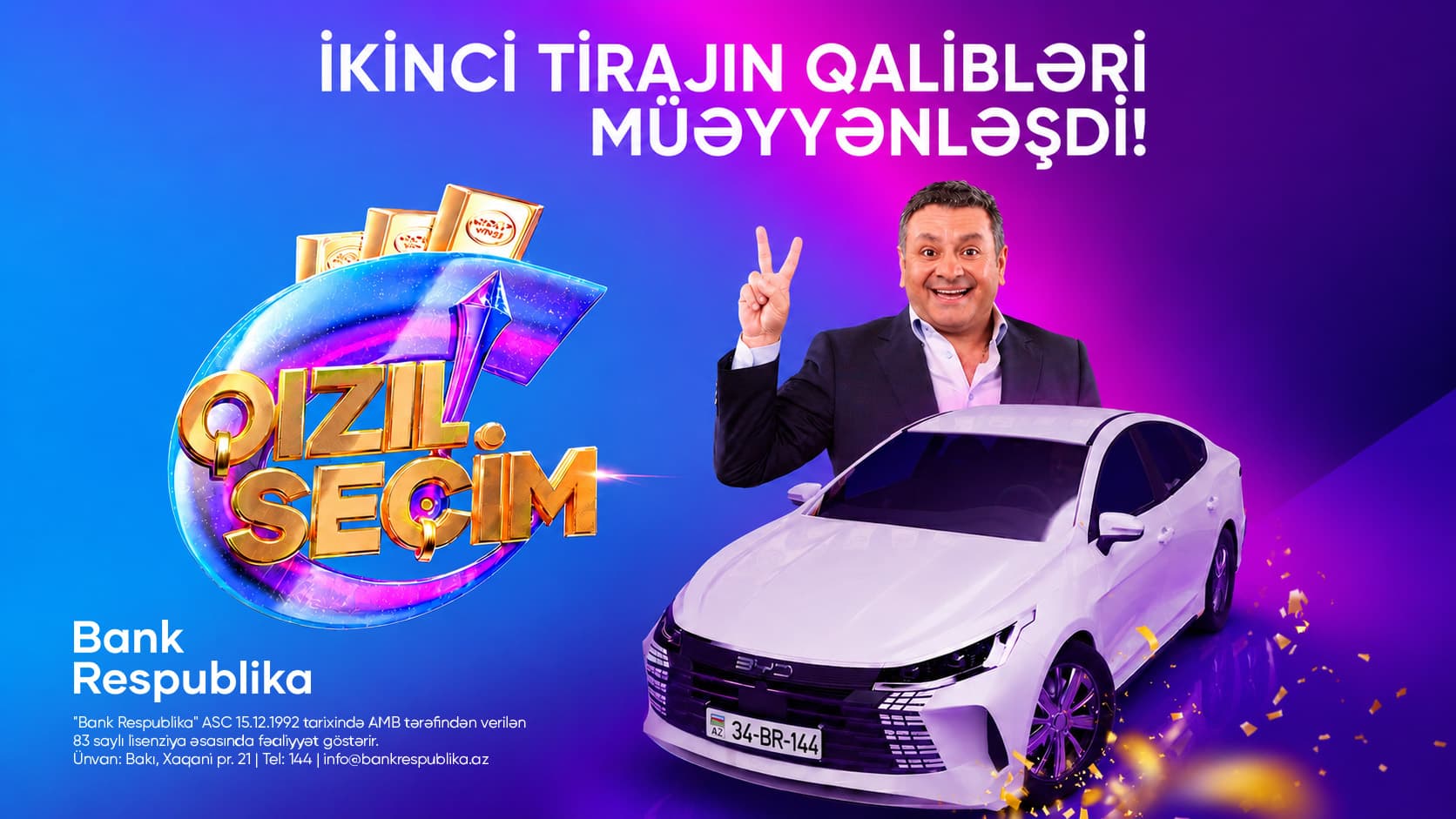 Bank Respublika “Qızıl Seçim” lotereyasının ikinci tirajının qaliblərini elan etdi!