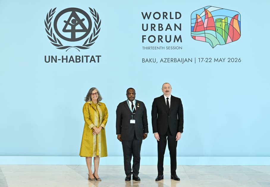 Prezident İlham Əliyev Ümumdünya Şəhərsalma Forumunun 13-cü Sessiyasının açılış mərasimində iştirak edir Prezident İlham Əliyev Ümumdünya Şəhərsalma Forumunun 13-cü Sessiyasının açılış mərasimində iştirak edir - Şəkil 1