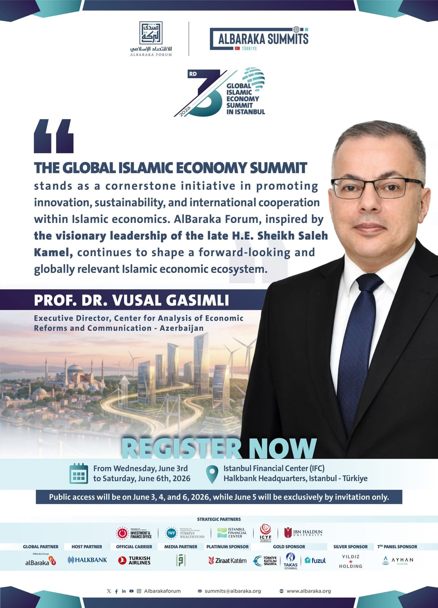 Vüsal Qasımlı III Qlobal İslam İqtisadiyyatı Sammitində iştirak edəcək Vüsal Qasımlı III Qlobal İslam İqtisadiyyatı Sammitində iştirak edəcək - Şəkil 1