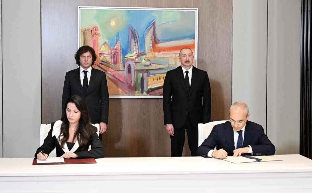 Prezident İlham Əliyevin Gürcüstanın Baş naziri ilə görüşü olub - Şəkil 5