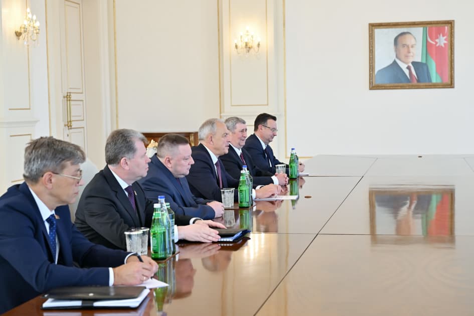 Prezident İlham Əliyev Belarus Milli Assambleyası Nümayəndələr Palatasının sədrini qəbul edib - Şəkil 1