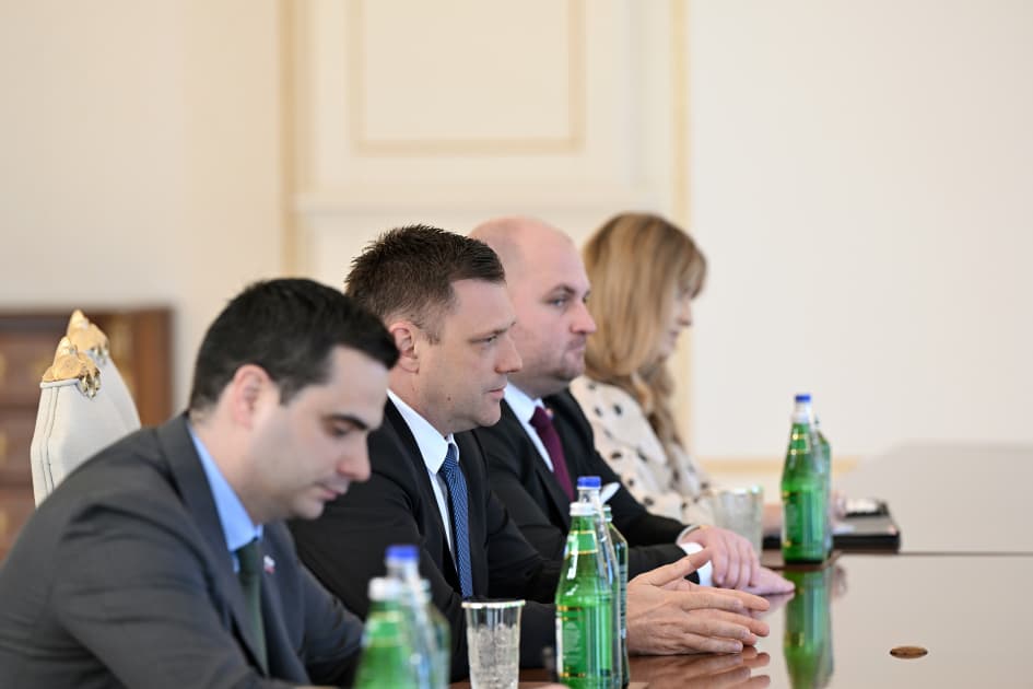Prezident İlham Əliyev Slovakiya Baş nazirinin müavinini qəbul edib Prezident İlham Əliyev Slovakiya Baş nazirinin müavinini qəbul edib - Şəkil 2