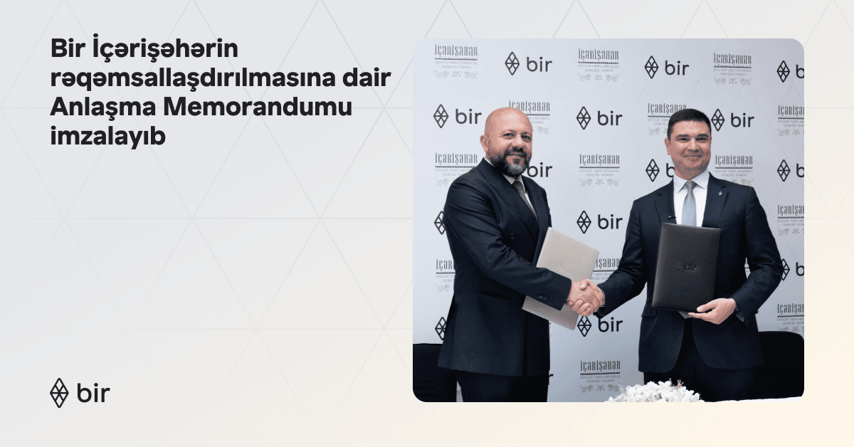 Bir İçərişəhərin rəqəmsallaşdırılmasına dair Anlaşma Memorandumu imzalayıb Bir İçərişəhərin rəqəmsallaşdırılmasına dair Anlaşma Memorandumu imzalayıb - Şəkil 1