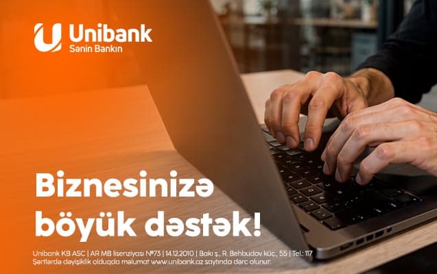 “Unibank”ın “Biznesinizə 6 qat dəstək” kampaniyası davam edir “Unibank”ın “Biznesinizə 6 qat dəstək” kampaniyası davam edir - Şəkil 1