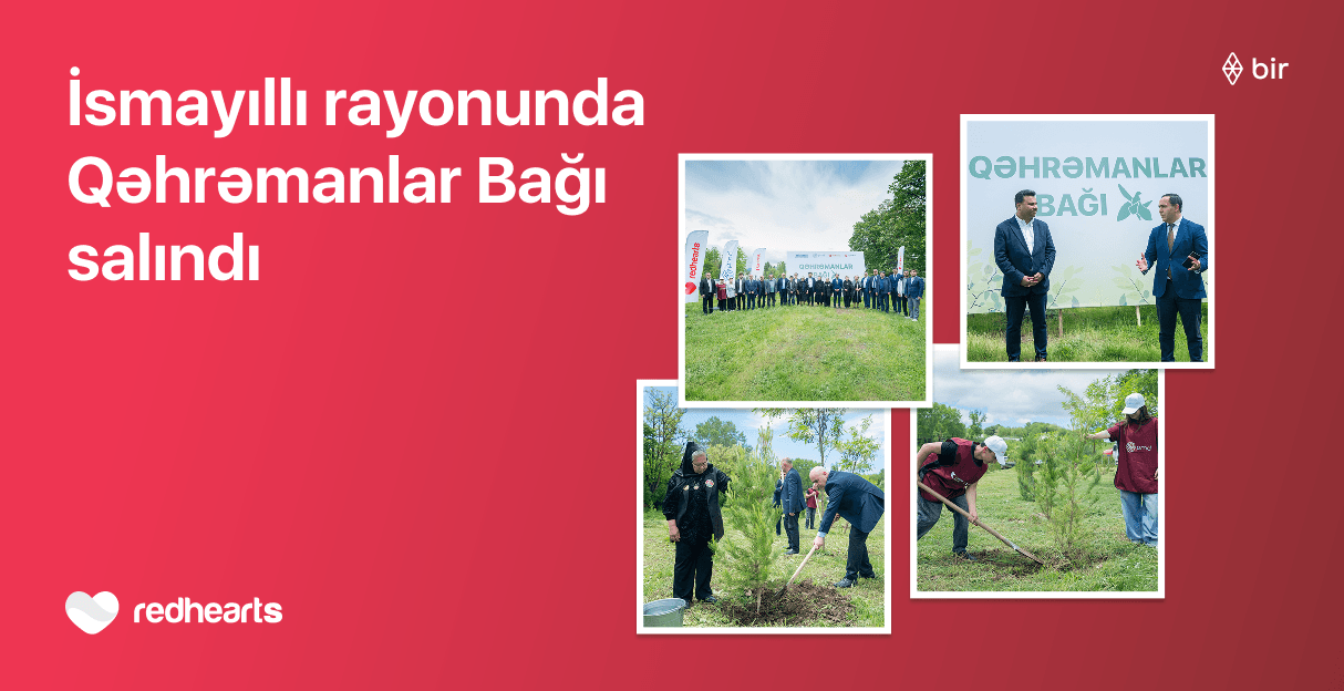 İsmayıllıda 189 şəhidin xatirəsinə “Qəhrəmanlar Bağı” salındı - Şəkil 1