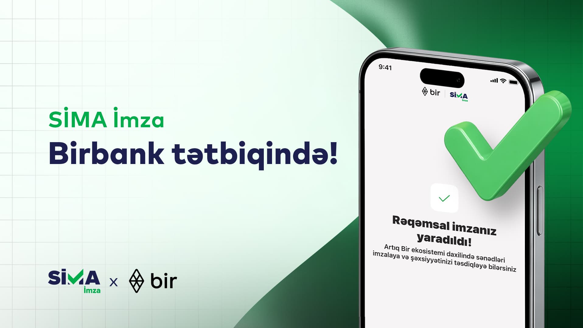 SİMA rəqəmsal imza Birbank-da! - Şəkil 1