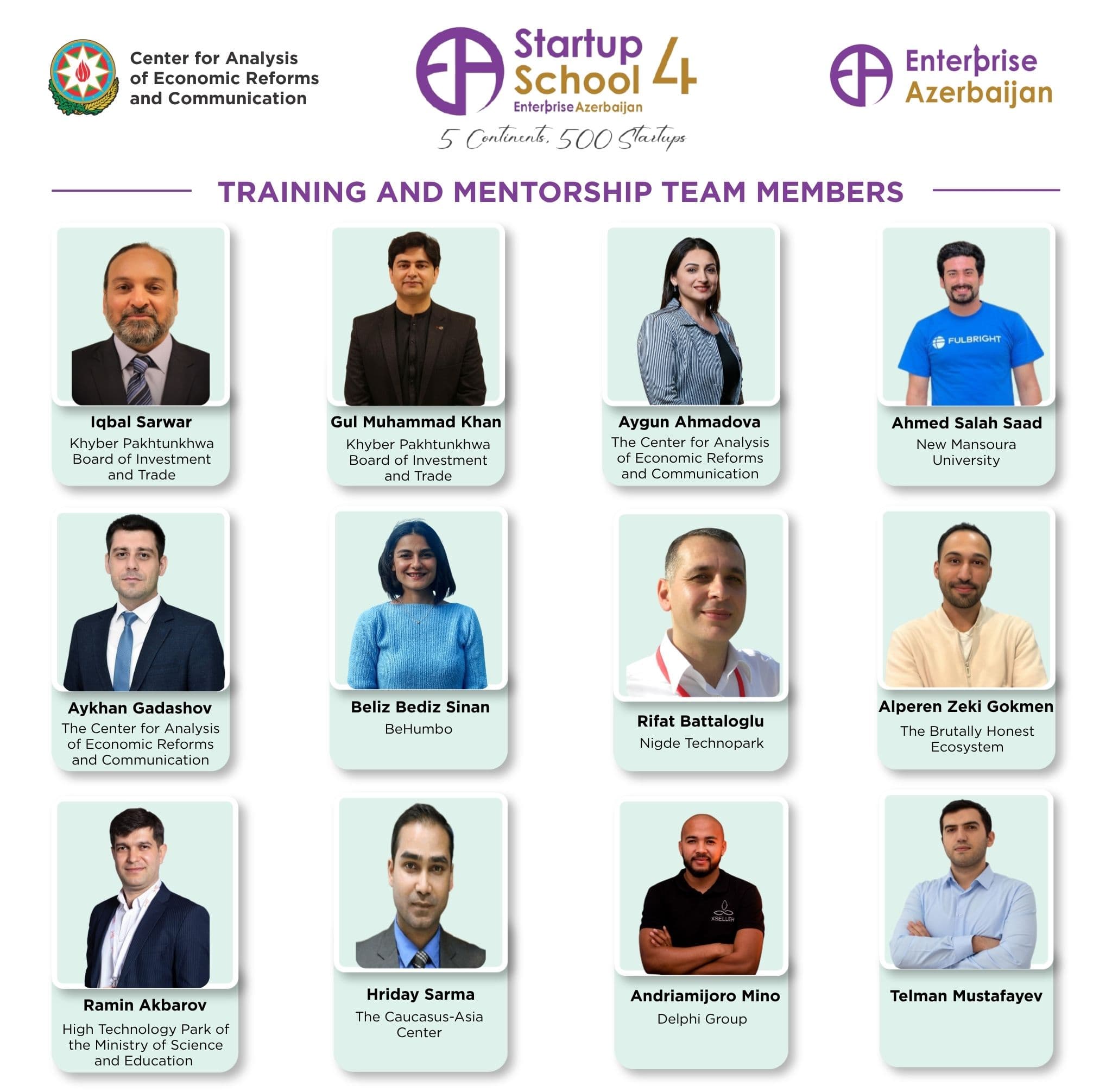 “Startup School 4” layihəsi üçün beynəlxalq mentor heyəti elan olunub “Startup School 4” layihəsi üçün beynəlxalq mentor heyəti elan olunub - Şəkil 2