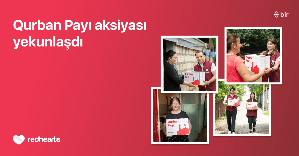 Qırmızı Ürəklər Fondunun “Qurban payı” aksiyası çərçivəsində 400 ailəyə yardım edildi — 2