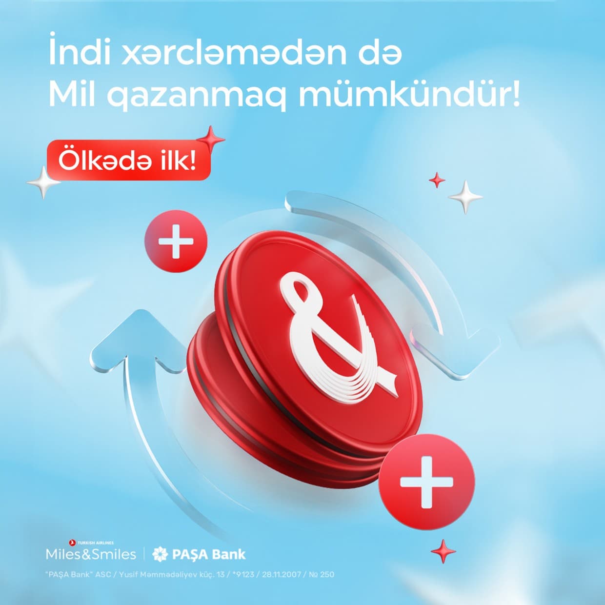Xərcləmədən də mil qazanmaq mümkündür: “Miles&Smiles PAŞA Bank” kartlarında yeni funksionallıq — 2