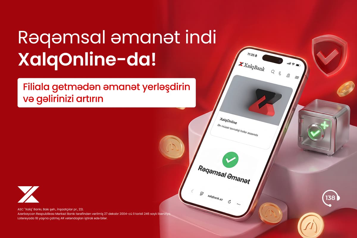 Xalq Bank rəqəmsal əmanət xidmətini istifadəyə verdi — 2