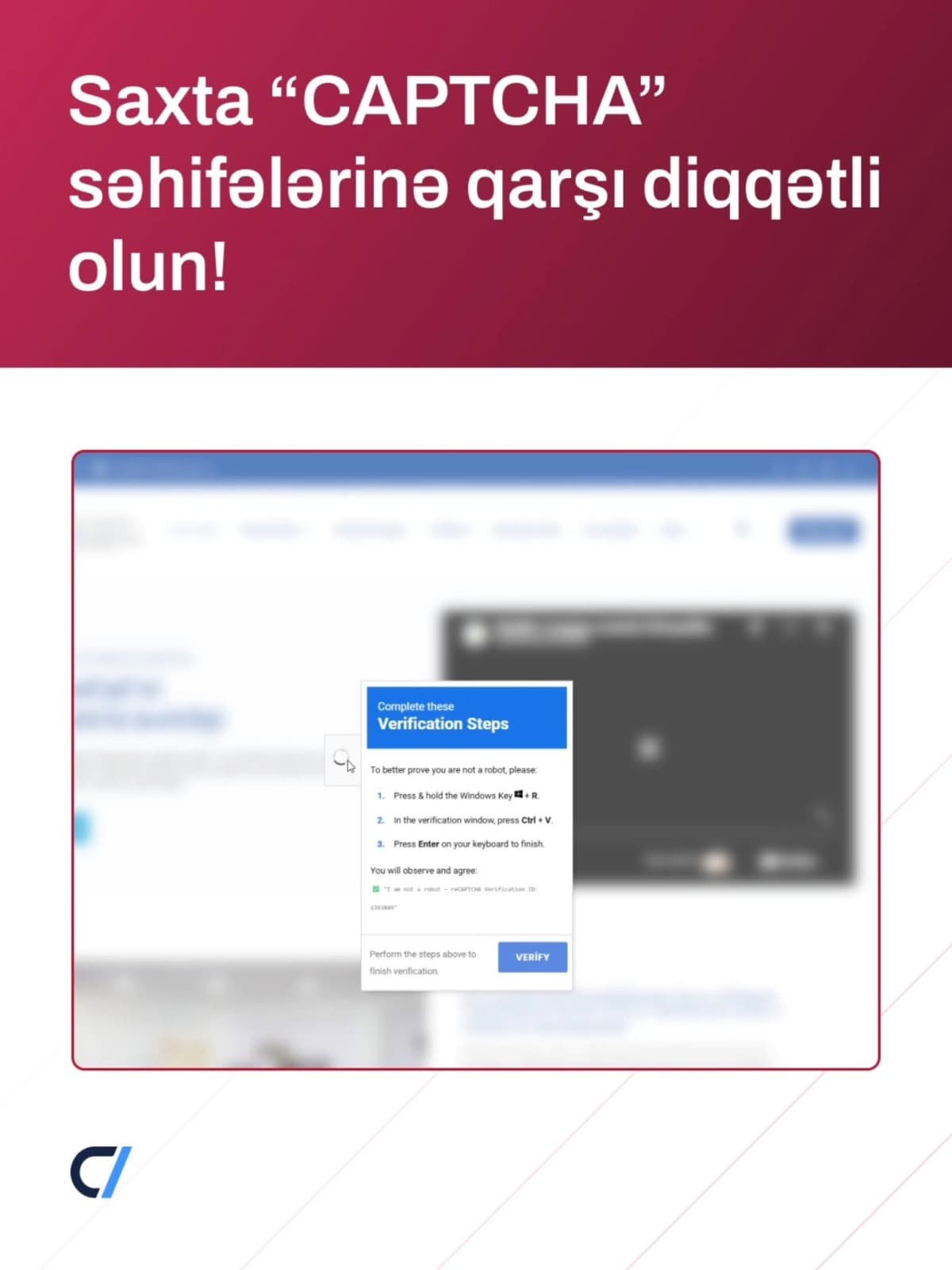Milli Kibertəhlükəsizlik Agentliyi saxta “CAPTCHA” səhifələri ilə bağlı vətəndaşları xəbərdar edir — 2