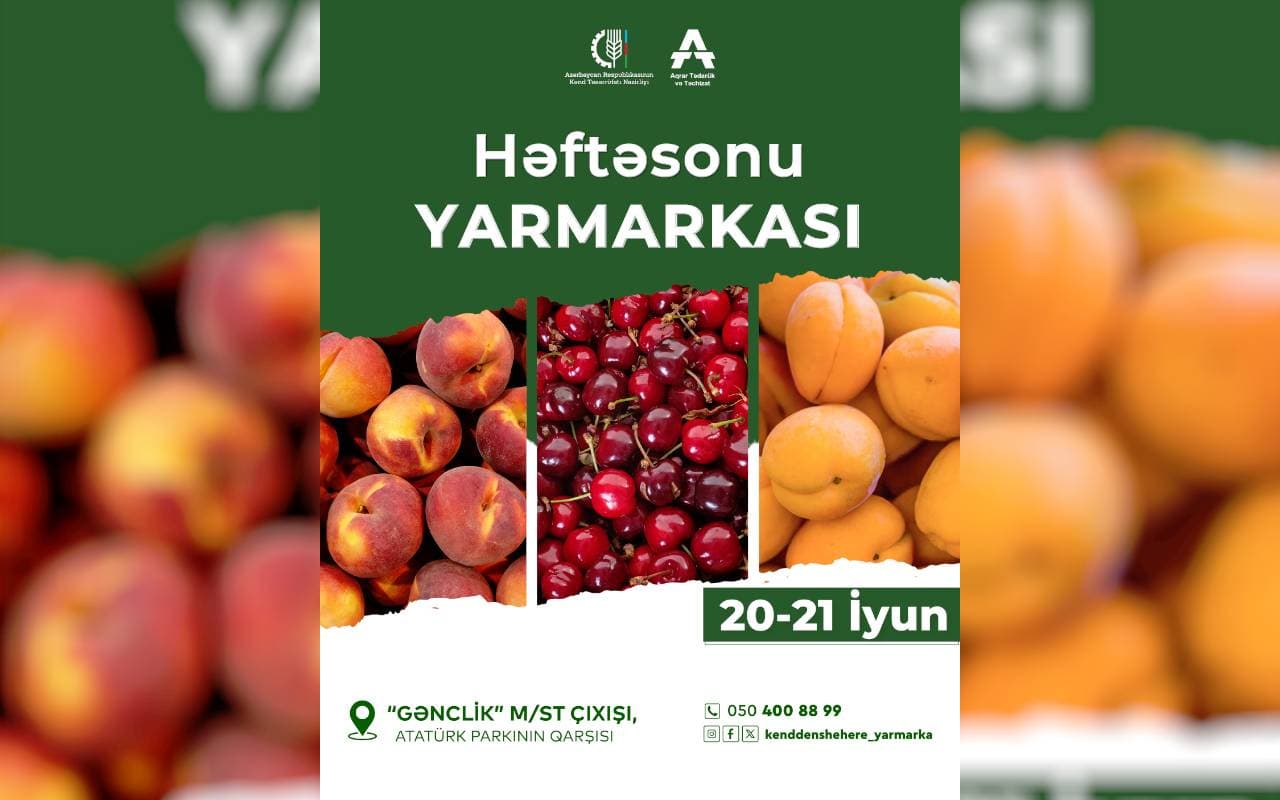 Bakıda növbəti “Kənddən Şəhərə” Həftəsonu yarmarkası təşkil olunacaq